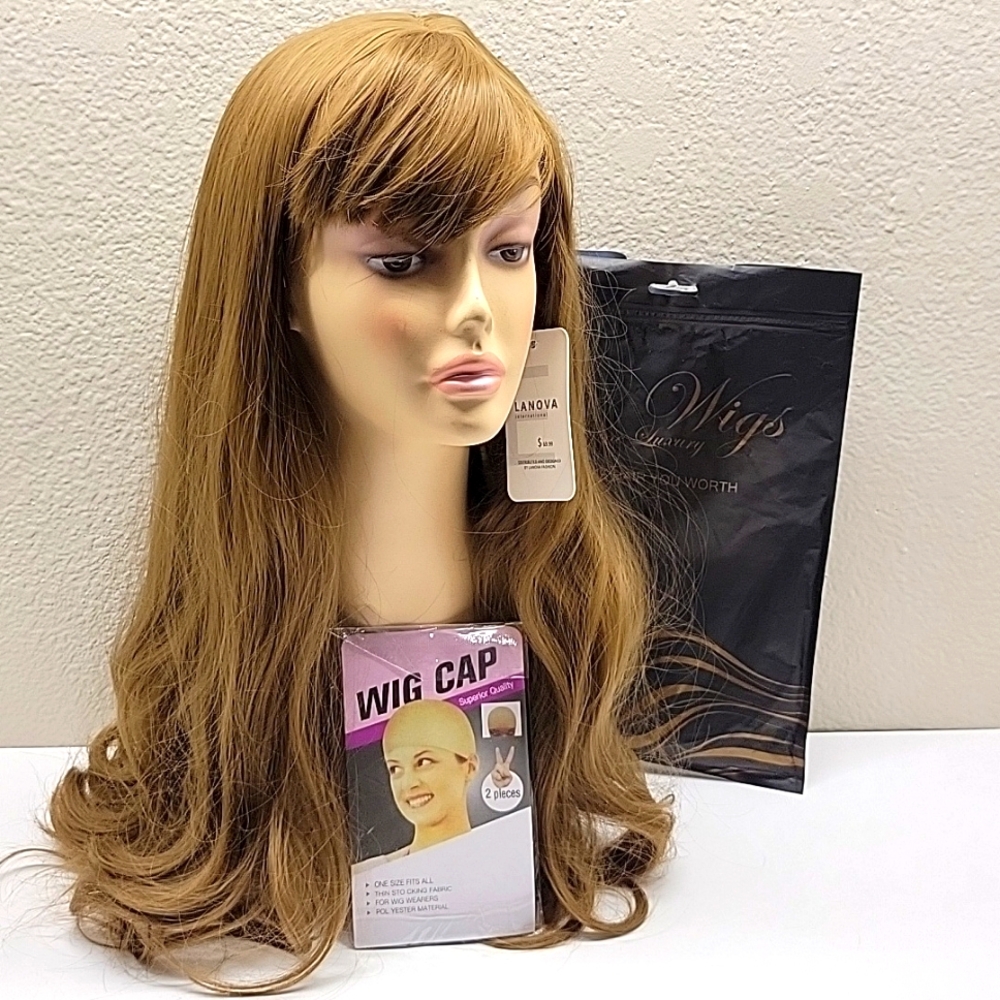 20-22" Ash Brownish Blonde Lanova luxury wig